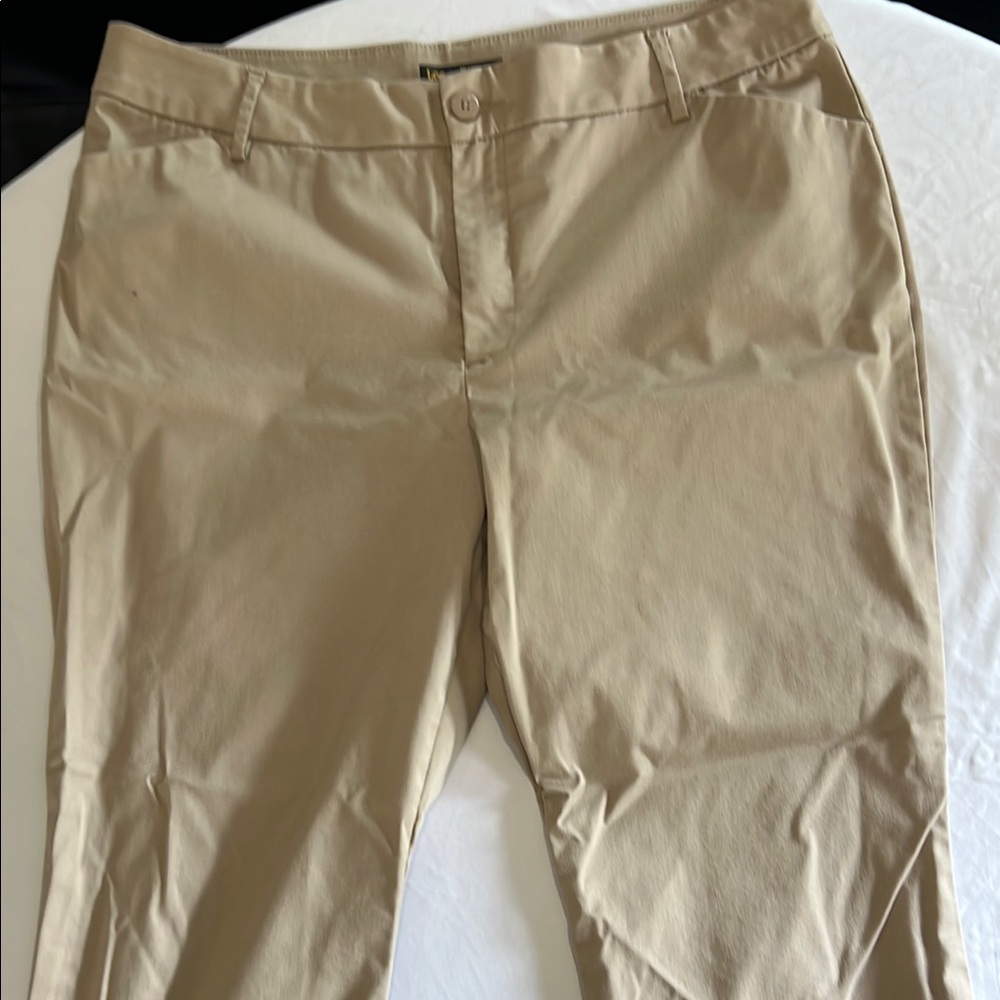 Lee Tan Trousers Lightweight Cotton Blend